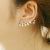 Diamond Eyelash Stud Earrings